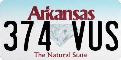AR license plate 374VUS
