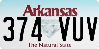 AR license plate 374VUV