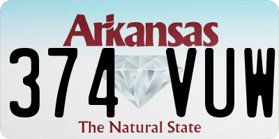 AR license plate 374VUW
