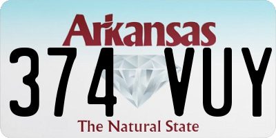 AR license plate 374VUY