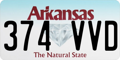 AR license plate 374VVD