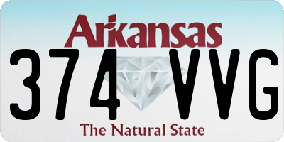 AR license plate 374VVG