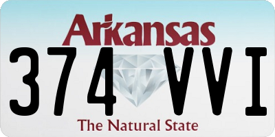 AR license plate 374VVI