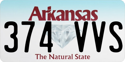 AR license plate 374VVS
