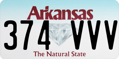 AR license plate 374VVV