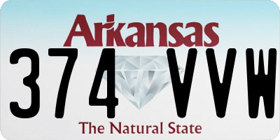 AR license plate 374VVW