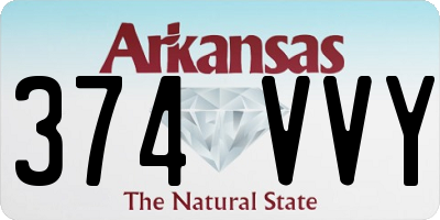 AR license plate 374VVY
