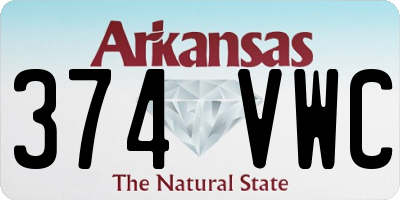 AR license plate 374VWC