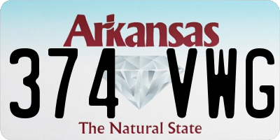 AR license plate 374VWG