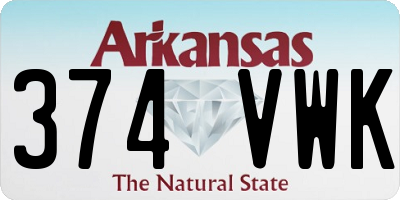 AR license plate 374VWK