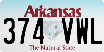 AR license plate 374VWL