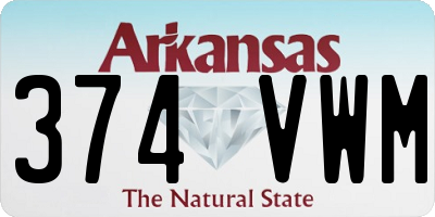 AR license plate 374VWM