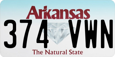 AR license plate 374VWN