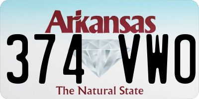 AR license plate 374VWO