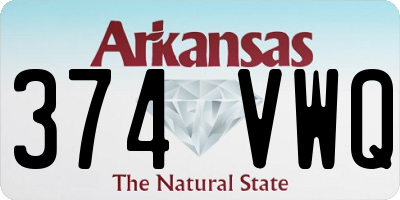AR license plate 374VWQ