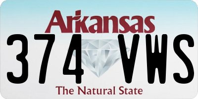 AR license plate 374VWS