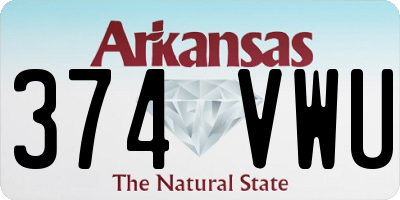 AR license plate 374VWU
