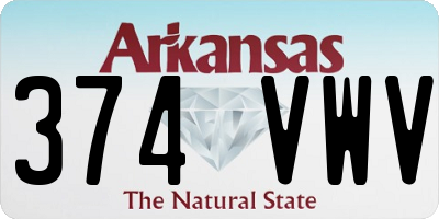 AR license plate 374VWV