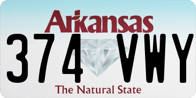 AR license plate 374VWY