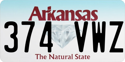 AR license plate 374VWZ