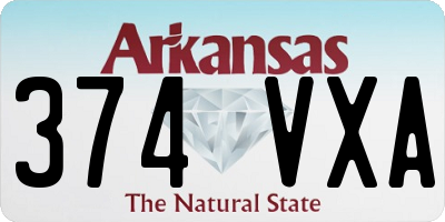 AR license plate 374VXA