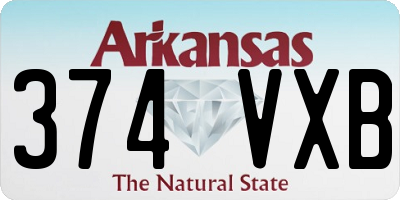 AR license plate 374VXB