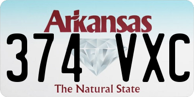 AR license plate 374VXC