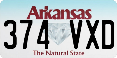AR license plate 374VXD