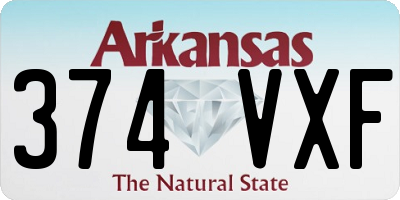 AR license plate 374VXF