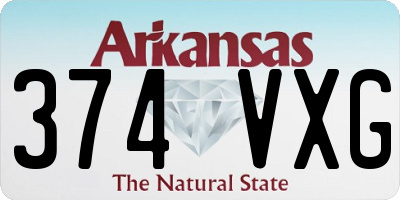AR license plate 374VXG