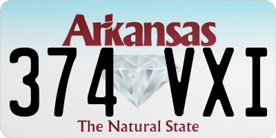 AR license plate 374VXI