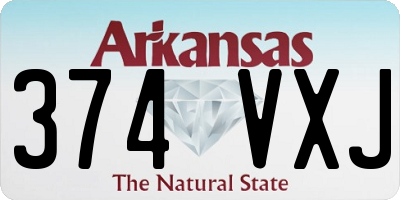 AR license plate 374VXJ