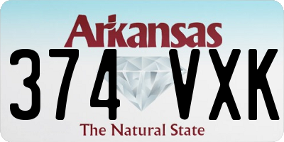 AR license plate 374VXK