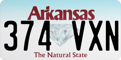 AR license plate 374VXN