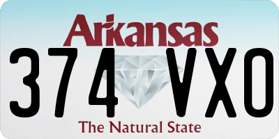 AR license plate 374VXO