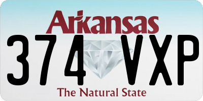 AR license plate 374VXP