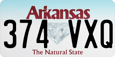 AR license plate 374VXQ