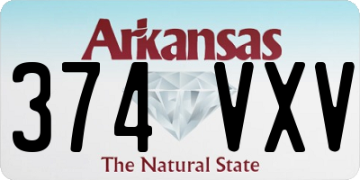 AR license plate 374VXV