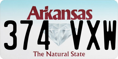 AR license plate 374VXW