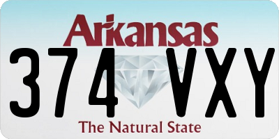 AR license plate 374VXY