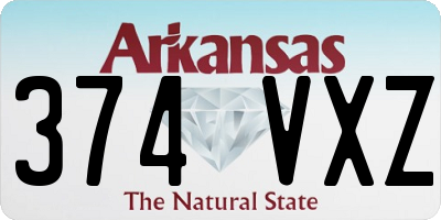 AR license plate 374VXZ