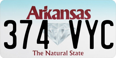 AR license plate 374VYC
