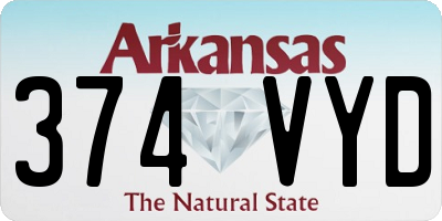 AR license plate 374VYD