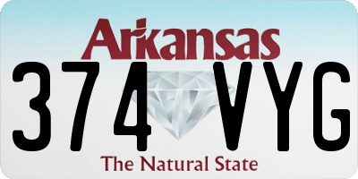 AR license plate 374VYG