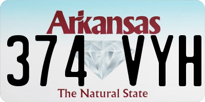 AR license plate 374VYH