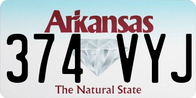 AR license plate 374VYJ