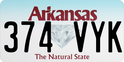 AR license plate 374VYK