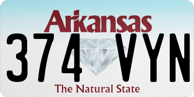 AR license plate 374VYN