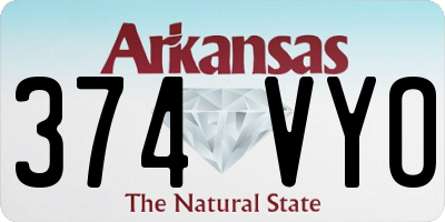 AR license plate 374VYO