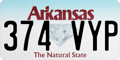 AR license plate 374VYP
